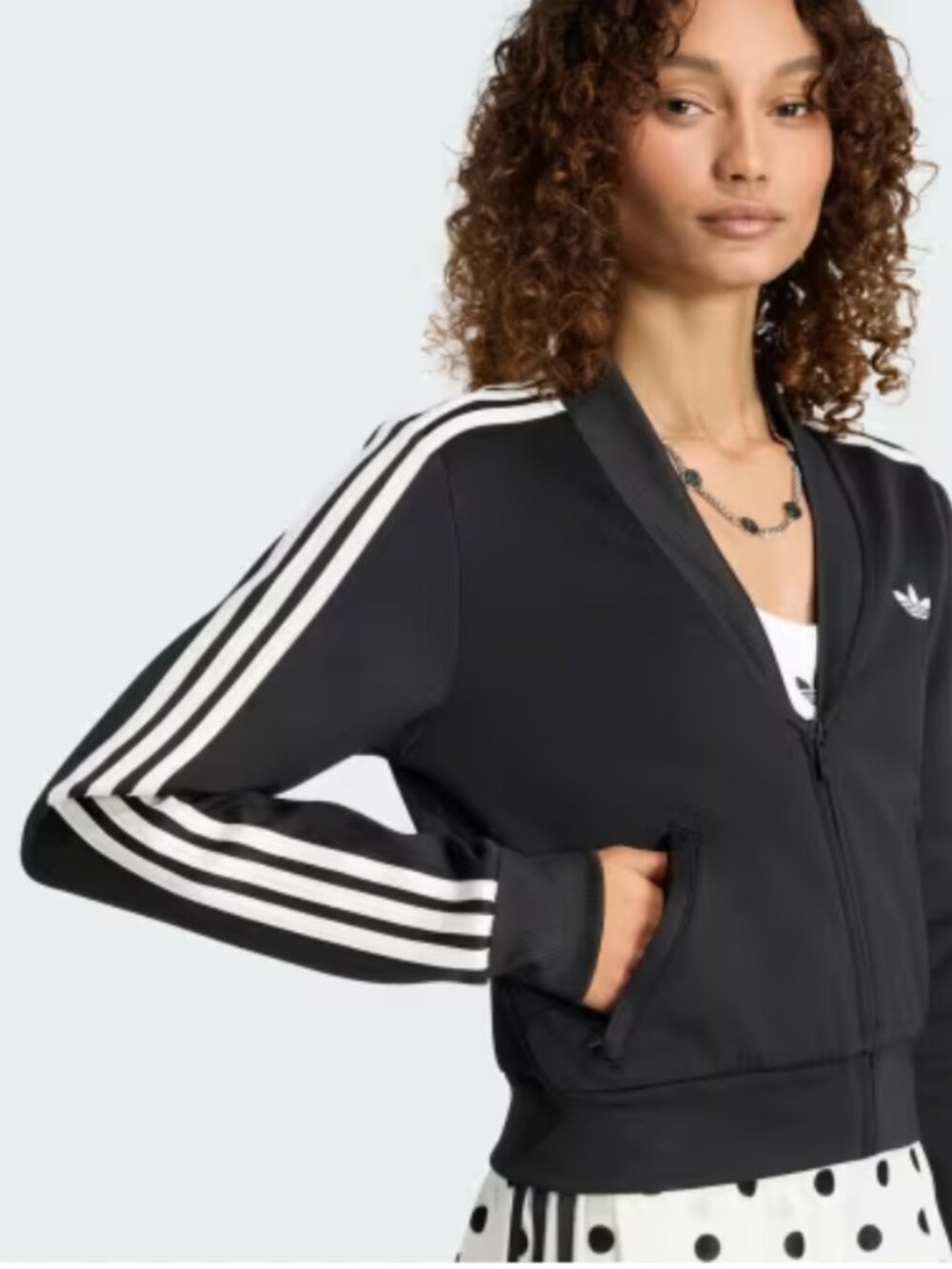NWT Adidas Women V-NECK SUPERSTAR TRACK TOP